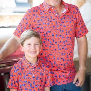 Blue Quail backyard BBQ performance polo Size 3T UPF 50+